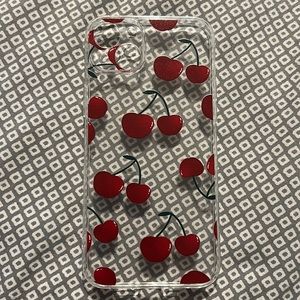 Brand new cherry pattern iPhone 14 plus case !
